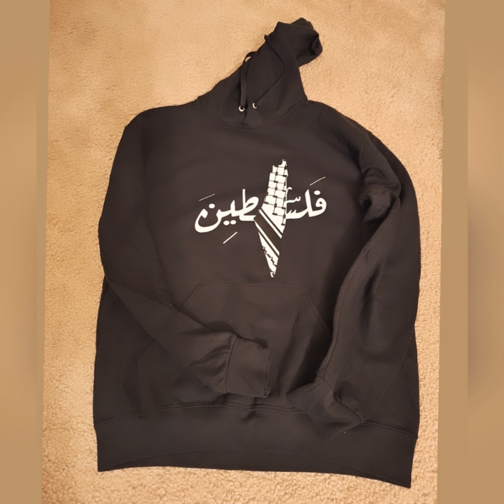 Palestinian shirts and hoodie.